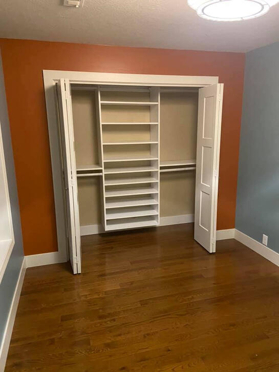 Residential painted hallway